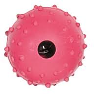 (image for) Pimple Ball Rubber Dog Toy With Bell - Colour Chosen at Random